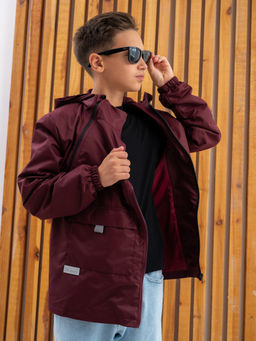 Ветровка-анорак для мальчика бордо