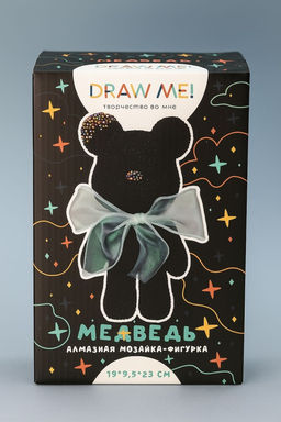 Алмазная мозаика на фигурке Draw Me! Black bear, (14*9.5*23 см)