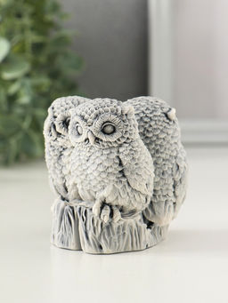 Сувенир "Три совы на пне" 7 см