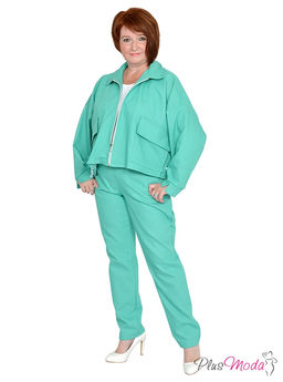 Жакет с капюшоном Модель №928 размеры 44-84 - Plusmoda фото 6