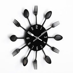 Часы настенные, для кухни, «Столовые приборы», плавный ход, 32×32 см, циферблат d-13 см