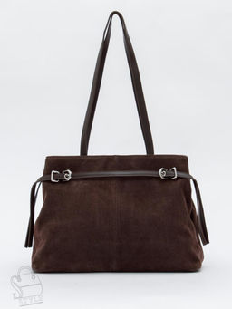 Сумка женская кожаная 8021-1S coffee Velina Fabbiano-Safenta