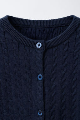 CABLE KNIT CARDIGAN - Zara фото 3