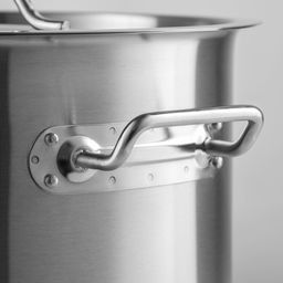 Кастрюля Hanna Knövell HoReCa, 20 л, толщина 0.8 мм, 201 сталь, с крышкой, с теплораспределительным слоем, индукция, нержавеющая сталь