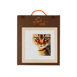Набор для вышивания LANARTE PN-0021202 Взгляд кота 17 x 17 см