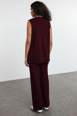 Murdum Genis Kal?p Dugme Detayl? Yelek-Pantolon Triko Alt-Ust Tak?m TWOAW25AU00084