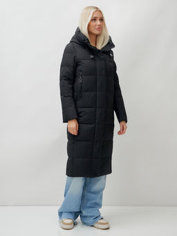 Пальто зимнее MTFORCE 9606Ch женское черное утеплитель 270 г/м²  фото 3