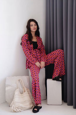 9668 Костюм из кимоно и брюк-палаццо с геометрическим принтом - Martichelli фото 19