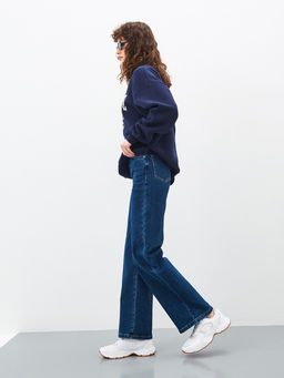 Женские джинсы широкие с высокой посадкой - Mossmore фото 54