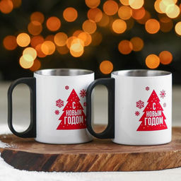 Набор С Новым годом:: термос 500 мл, кружка 200 мл, 2 шт. - Mode forrest фото 2