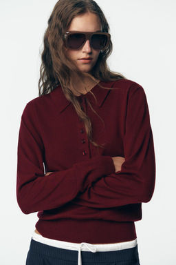 PLAIN KNIT POLO SHIRT - Zara фото 18