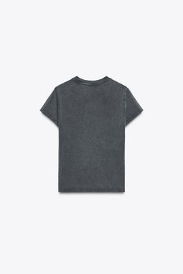 WASHED-EFFECT RHINESTONE T-SHIRT - Zara фото 17