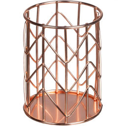 Подставка-стакан для письм принадлежн. Attache роз.золото 80x100мм металл  фото 2