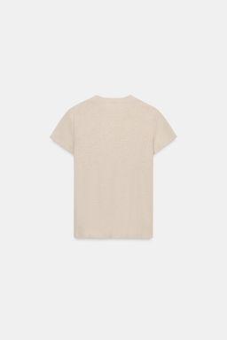 CAMISETA CON LINO MANGA CORTA / Arena - Zara фото 6