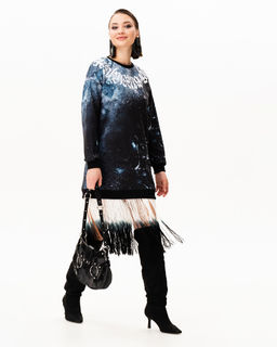 Платье-свитшот с бахромой PSB001
