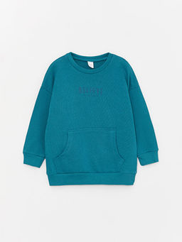 Bisiklet Yaka Uzun Kollu Bask?l? Erkek Bebek Sweatshirt ve E?ofman Alt? 2li Tak?m - Waikiki фото 2