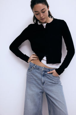 Cardigan en punto fino