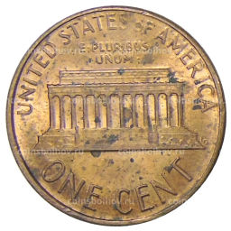 Монета 1 цент 1986 года D США