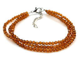 Браслет из циркона 3 нити шарик гр.3мм цв.изумрудный, 19см - Радуга камня фото 9