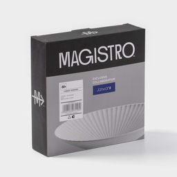 Тарелки Magistro Jarwah Lausanne, 600 мл, 21.5×5 см, глубокие, набор 2 шт., фарфор, серые