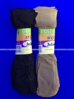 Цена за 10 пар. Носки капрон женские с "тормозами" бежевые