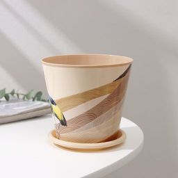 Цена за 2 шт. Горшок для цветов Доляна «Каракум», 800 мл, цвет бежевый