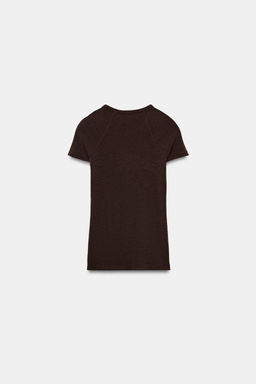 RAGLAN SHORT SLEEVE T-SHIRT - Zara фото 15