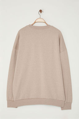 TRENDYOL MAN Tas Oversize/Genis Kesim Bisiklet Yaka Nak?s Detayl? Buyuk Beden Sweatshirt TMNAW25AO00014 - Trendyolmilla фото 2