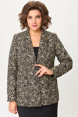 Костюм БелЭльСтиль 866/597 золото дизайн+черный однотон фото 4