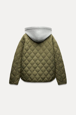 WATER-REPELLENT QUILTED HOODED JACKET - Zara фото 6