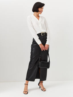 Блузка из сатина с V вырезом OD-807-1 белый OD-807-1 - Tantino фото 9