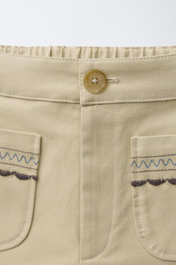EMBROIDERED POCKET TROUSERS - Zara фото 3