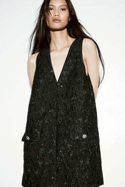 Minivestido en tejido jacquard