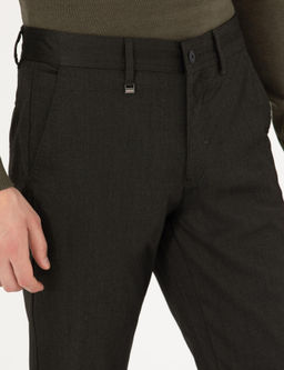 Узкие брюки из плотной ткани цвета хаки - Cacharel фото 5