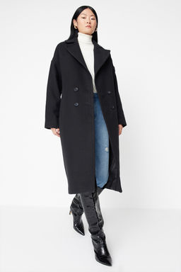 Trendyolmilla Fusya Oversize Genis Kesim Uzun Yunlu Kase Kaban TWOAW21KB0038  фото 14