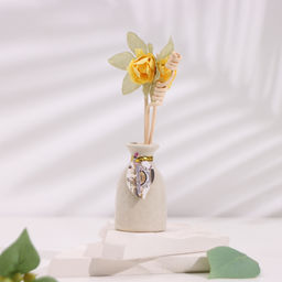 Набор подарочный с диффузором «Ваза с цветком» апельсин, «Богатство Аромата»