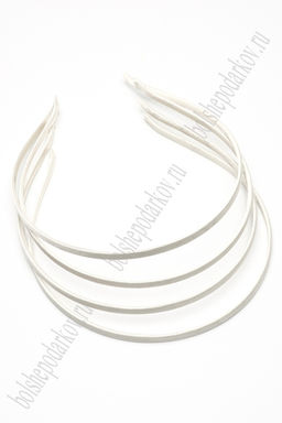 Ободки атласные 0,5 см, металл (20 шт) SF-1464, айвори №6