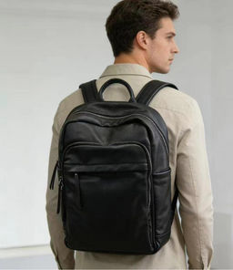 Рюкзак мужской, кожа, MIRONPAN 26615 Черный