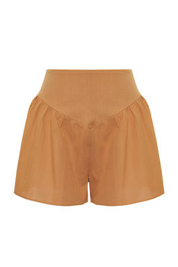 Trendyolmilla Siyah Flaml? Pamuk Volanl? Plaj Sort TBESS25SR00011  фото 5