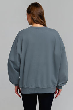 Арт. 15132/1 Свитшот женский оверсайз 46-52 (4 шт) Цвет:темно-серый - Калинка фото 5