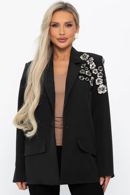 Жакет Цветочное безумие (черный) Б14798-7М