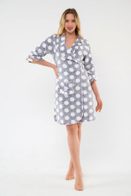 Халат женский из ультрасофта Светлана горох - Амадэль фото 15