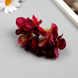 Цена за 6 шт. Бутон на ножке для декорирования «Фиалка красная», d=5 см, h=10 см