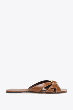 CROSSOVER SANDALS WITH METAL DETAIL - Zara фото 3