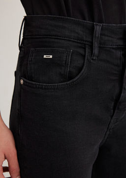 Lilyana Adaptive Puslu Gri Jean Pantolon - Mavi фото 7