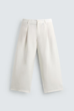 PANTAL?N FLUIDO PLIEGUES / Blanco roto - Zara фото 6