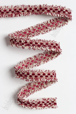 Тесьма отделочная 2 см*5 ярд Бахрома с бархатом (SF-2463) бордовый - Больше подарков фото 2