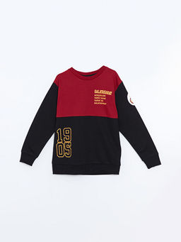 Bisiklet Yaka Galatasaray Bask?l? Erkek ?ocuk Sweatshirt