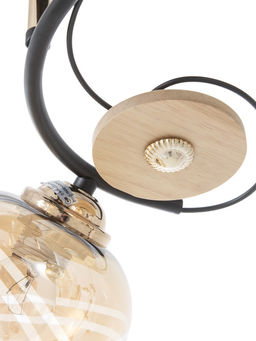 Люстра 13186/3, 3хE27, 60 Вт, чёрный/золото