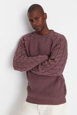 TRENDYOL MAN Ekru Casual Unisex Regular Fit Yunlu Bisiklet Yaka Sac Orgu Detayl? Triko Kazak TMNAW22KZ2059 - Trendyolmilla фото 35